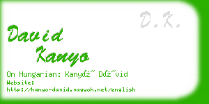 david kanyo business card